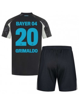 Bayer Leverkusen Alejandro Grimaldo #20 Ausweichtrikot für Kinder 2024-25 Kurzarm (+ Kurze Hosen)